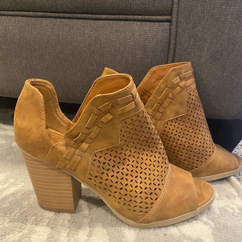 Tan Booties Size 8